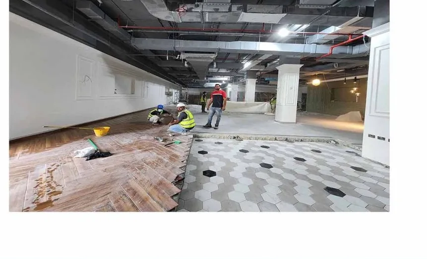 Otantik cafe tiling works in progress